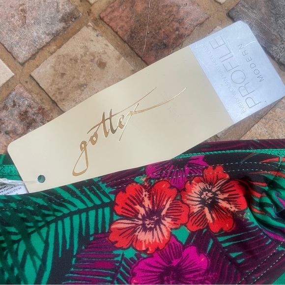 Gottex Profile Modern Tropical Bikini Bottom NWT - Picture 8 of 10
